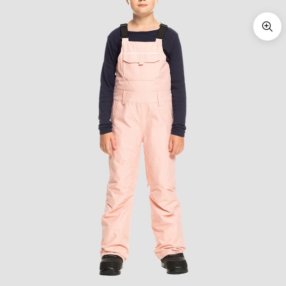 Roxy Light Pink Kids Overalls - Picture 1 of 9